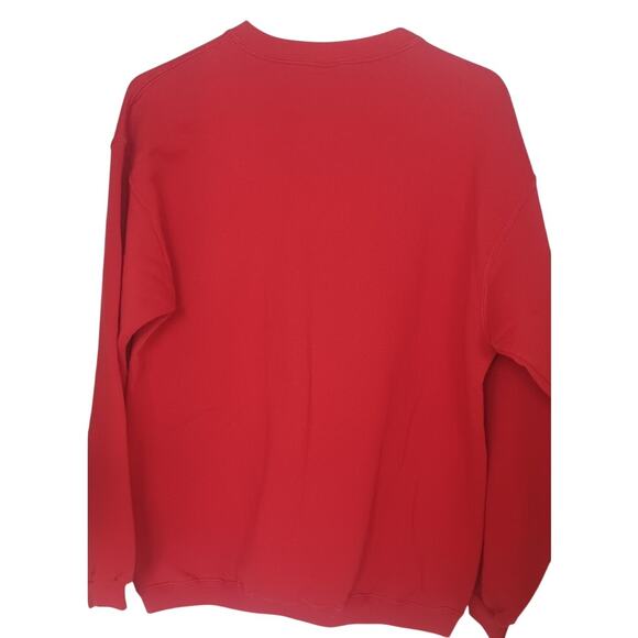 Vintage 90s Red Manhattan Plaza "Winter is for the Birds" Sweatshirt, Size Large - Picture 4 of 6